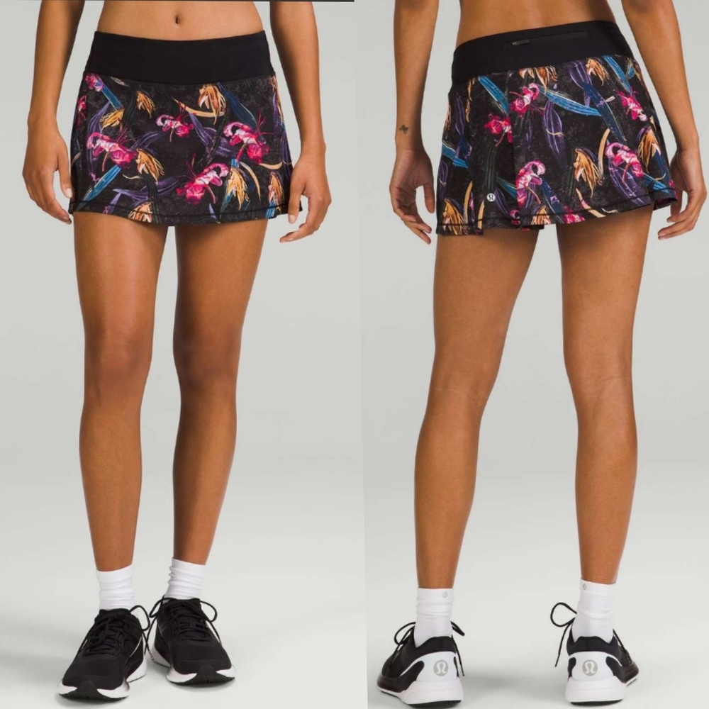 Lululemon Pace Rival Mid-Rise Skirt Veiled Floral Size 14